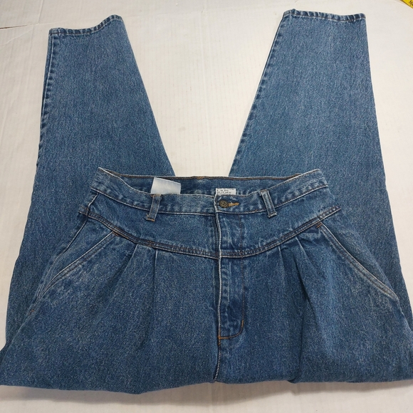BIB BLASS Women's Vintage Jeans Size 14 High Rise Pleated Mom Denim - Picture 4 of 11